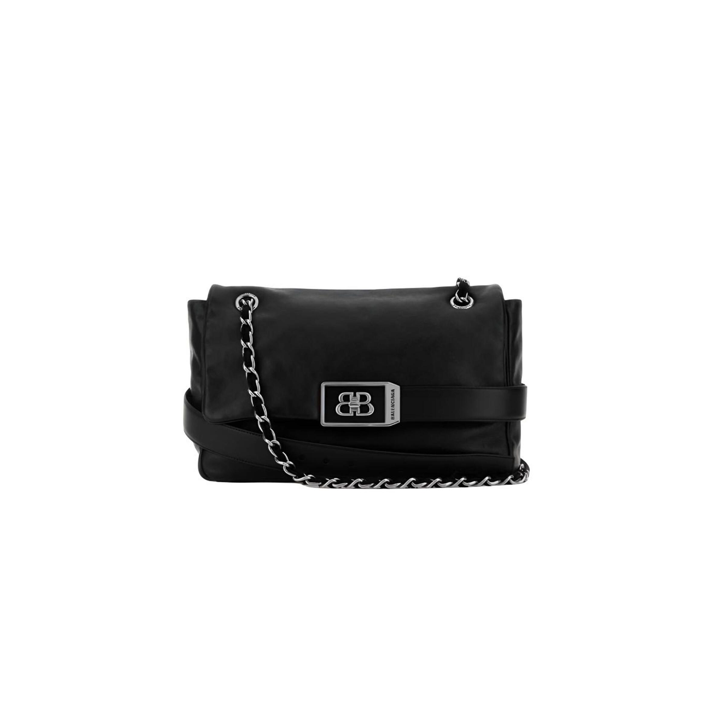 Ba1en*iaga women''s modu flap chain bag in black 8117812abiv1060 (29.8*20*8.8cm)